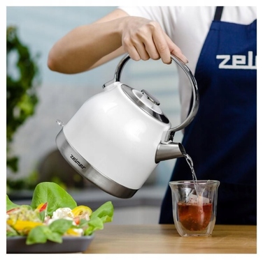 Електричний чайник Zelmer ZCK7940, 2200 Вт, 1,5 л, білий