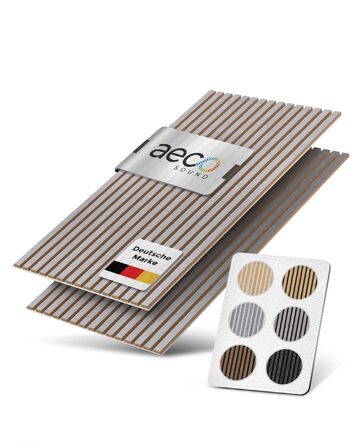 Акустичні панелі з натурального дерева горіх та чорного фетру, 120x60 см, набір 2 шт. — 3D стінові панелі для шумоізоляції та оздоблення інтер'єру