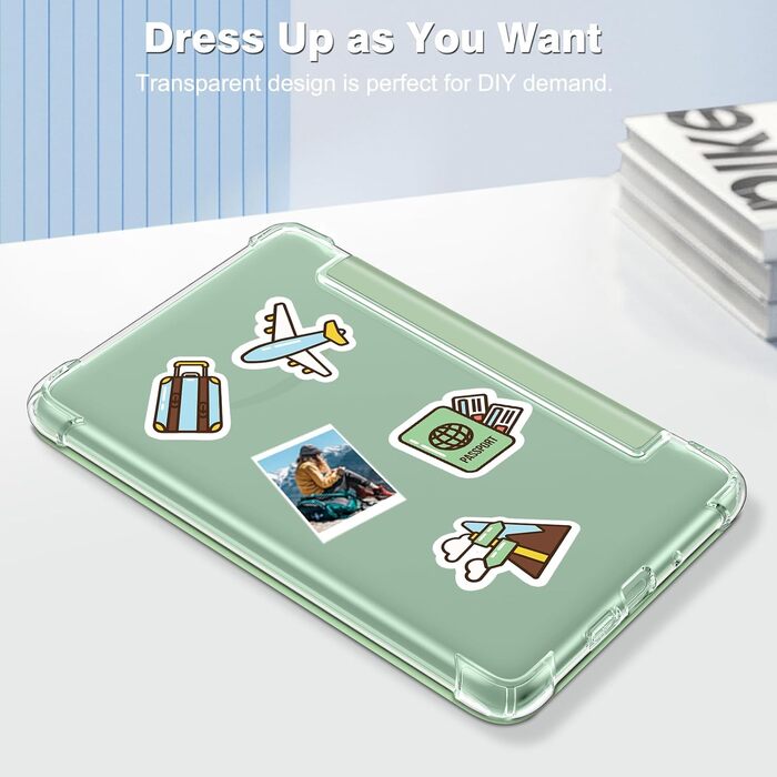 Чохол Fintie для Kindle 6 (11-го покоління) 2024/2022, прозорий, TPU, з авто-ввімкненням/вимкненням, для Kindle Basic 2024, колір агави