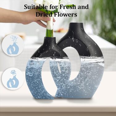 Керамічна ваза для сухоцвітів та декор, білий колір, сучасний дизайн, скандинавський стиль