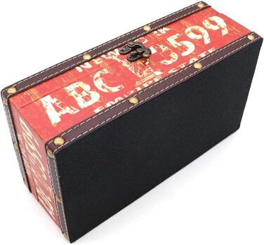 POFET Vintage Chic Shabby Wood Tissue Box Holder Rectangular Handcraft Tissue Paper Box Cover Serviette Organizer Holder Home Large Space Office Car Decoration with Metal Lock - Traffic Sign
