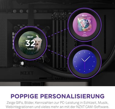 NZXT Kraken Elite 280 – Світлодіодна рідинна система охолодження CPU з LCD-дисплеєм – Чорний