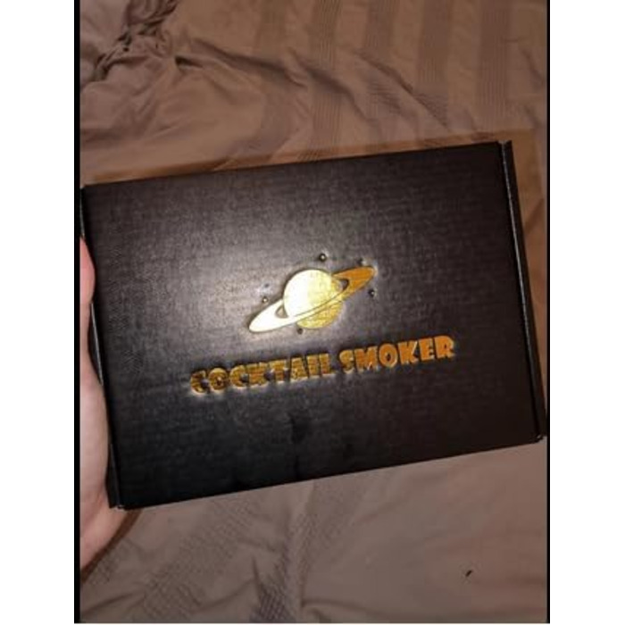 Набір для копчення коктейлів та віскі, з 4 дерев'яними стружками, подарунок на День батька, для Old Fashioned, коктейлів, віскі, бурбону, кави, м'яса, волоського горіха Saturn - волоський горіх