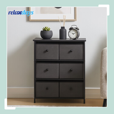 Relaxdays Chest of Drawers, 6 Drawers