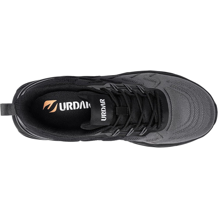 Черевики захисні чоловічі/жіночі LARNMERN зі сталевим підноском. Легкі, зручні, кольорові. Розмір 47 EU, темно-сірий.