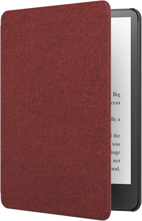 Чохол MoKo для Kindle Paperwhite 11 (2021) 6.8 дюймів, з функцією авто-сон/пробудження, з штучної шкіри, Denim, Червоний виноградний колір