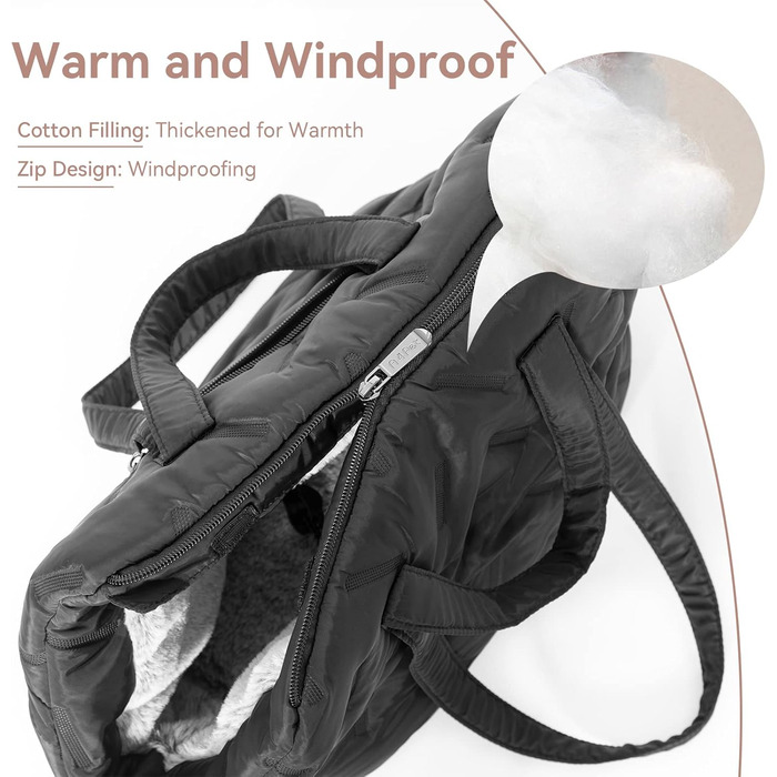 Сумка-переноска для собак та цуценят, 40x20x24 см, Khaki (M, Чорний)