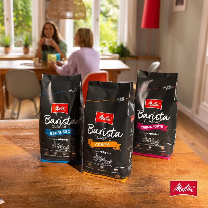 Кава в зернах Melitta Barista Caffè Crema, середній обсмал (3/5), 1 кг (набір 2 шт)