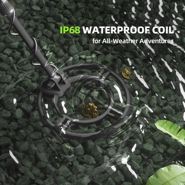 Металодетектор GreenRex Profi: водонепроникна котушка 25.4см, LCD дисплей, для дорослих та дітей, пошук золота, ідеальний для пляжу, під водою та в саду