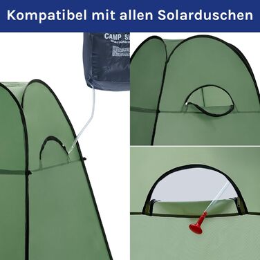 WolfWise Pop-Up Privacy Tent - Portable Camping Shower & Toilet Tent - Outdoor Changing Room & WC Shelter for Hiking, Beach & Travel