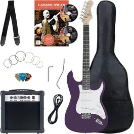 Електрогітара Rocktile Banger's Pack Violett (Комплект: підсилювач, тремоло, чохол, кабель, ремінь, медіатори, запасні струни, навчальний матеріал з CD/DVD)