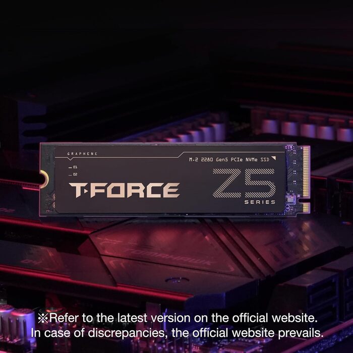 TEAMGROUP T-Force Z540 2TB NVMe SSD Gen5 з DRAM Cache - ігровий накопичувач PCIe 3D TLC NAND 12400/11800 MB/s