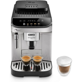 Кавомашина De'Longhi Magnifica Evo ECAM 292.33.SB з капучинатором, 5 кнопок для еспресо та кавових напоїв, сенсорне управління, 2 чашки, сріблясто-чорна