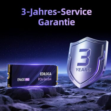 SSD накопичувач EN600 PRO 2TB PCIe 3.0x4 NVMe M.2 2280 - 3500 MB/s, 3D NAND TLC, SLC-кеш, для ПК, ноутбуків та десктопів