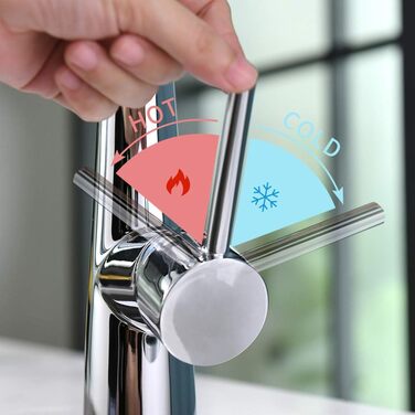 Кухонний змішувач TIMACO з поворотним гусаком 360° з нержавіючої сталі, з покриттям під хром (для низького тиску)