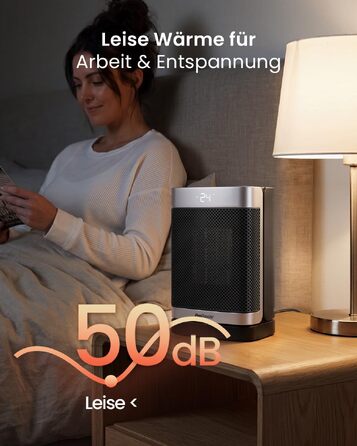 Керамічний тепловентилятор-товпіль Pro Breeze ThermaCube Plus 2200W з термостатом, дистанційним керуванням та Eco-режимом, обертання 65°, захист від перекидання