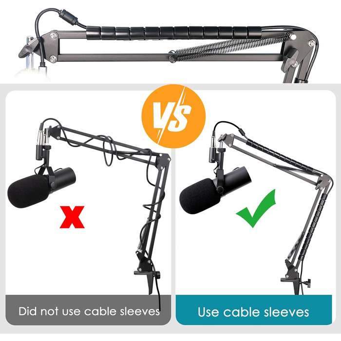 Тримач для мікрофона SM7B YOUSHARES 04 з поп-фільтром - Шарнірний мікрофонний стійка для студійного мікрофона Shure SM7B XLR