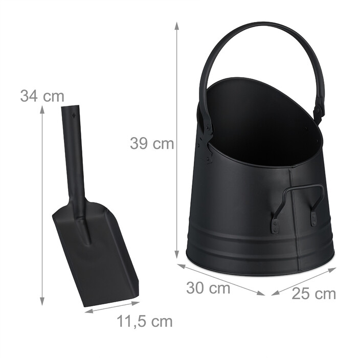 Relaxdays Charcoal Bucket with Shovel