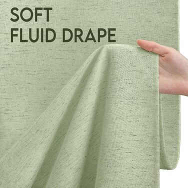 Штора для душу зелена льон 180x200 см, бохо стиль, водонепроникна, тканинна, анти-грибок, для ванної кімнати