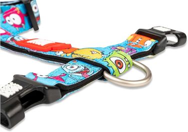 Нашийник для собак Max & Molly H-подібної форми, Ultrabequemes Geschirr Hund, Neopren, середній, Little Monsters/M, з підкладкою, безпечний, ультралегкий, комфортний для вашого вірного друга