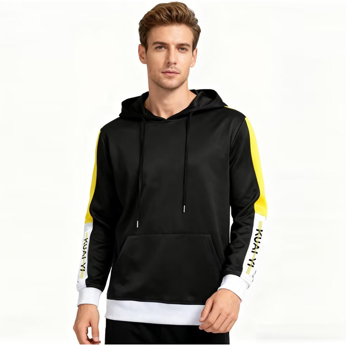 Чоловічий світшот з капюшоном Kenaijing, бавовна, чорний, розмір M