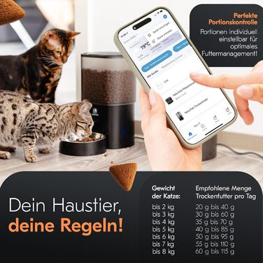 Автоматичний годівниця та фонтанчик для котів 2в1 з Wi-Fi, 3L, без залежності від сонця