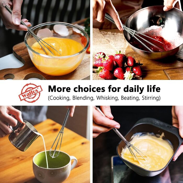 Віночок кухонний Walfos силіконовий (21.6 см, 25.4 см, 30.5 см) + нержавіюча сталь (13 см, 18 см) для збивання та перемішування