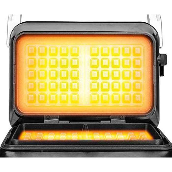 Вафельниця GASTROBACK 42424 Advanced Control, 1600 Вт, 5 програм, 7 рівнів підсмаження, LCD-дисплей, нержавіюча сталь, срібляста, одиночна