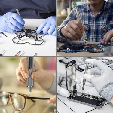 Електрична прецизійна викрутка HYCHIKA для дрібної механіки, набір 67 в 1. Інструмент для ремонту смартфонів, планшетів, консолей, камер, годинників