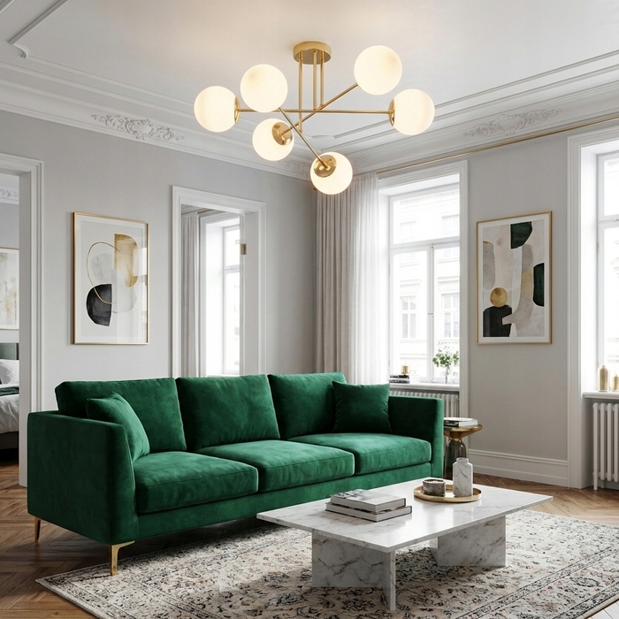 Підвісна люстра Elko-Lighting Milo на 6 точок світла, цоколь E27