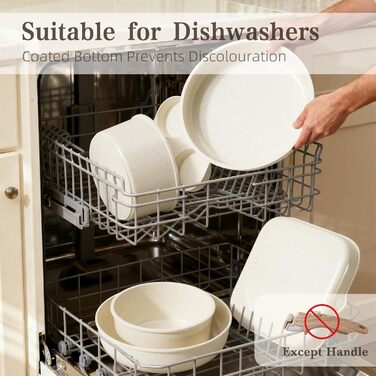 Набір каструль та сковорідок RIOVARM з знімними ручками: антипригарне покриття, кришки, сковорода для омлетів, гриль-сковорода, для всіх плит, стакельні каструлі