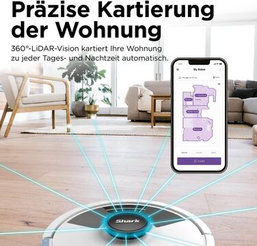 Робот-пилосос Shark Matrix Plus 2-в-1 з функцією миття та станцією самоочищення, самостійно спорожняється, для шерсті тварин, килимів та твердих підлог, 14,5 см (автоматичне спорожнення, білий)