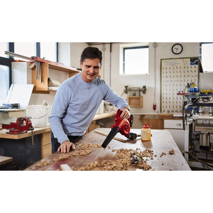 Einhell Blower TE-CB 18/180 Li - Solo Power X-Change (Lithium-Ion, air flow up to 180 km/h. No-load speed 15,500 min-1, 2 speed levels, Softgrip, without battery and charger)