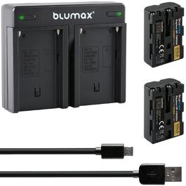 Акумулятор Blumax сумісний з Sony NP-FM500H 2040mAh + Зарядний пристрій для Sony Alpha (NP-FM500/NP-FM55H) - A77, A850, A900, A99 II