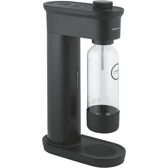 GROHE Blue Fizz Набір для газованої води (3 рівні газування, без CO2 балона, 1x 0,85л пляшка + засіб для чищення), чорний, 31943K00