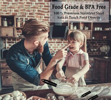 Венчик кухонний Walfos силіконовий (3 шт.): 21.6 см, 25.4 см, 30.5 см, нержавіюча сталь, чорний - для збивання та перемішування