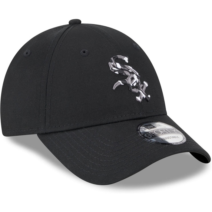 Кепка New Era 9Forty Chicago White Sox з металевою пряжкою, бейсболка, кепка-трап, чорна