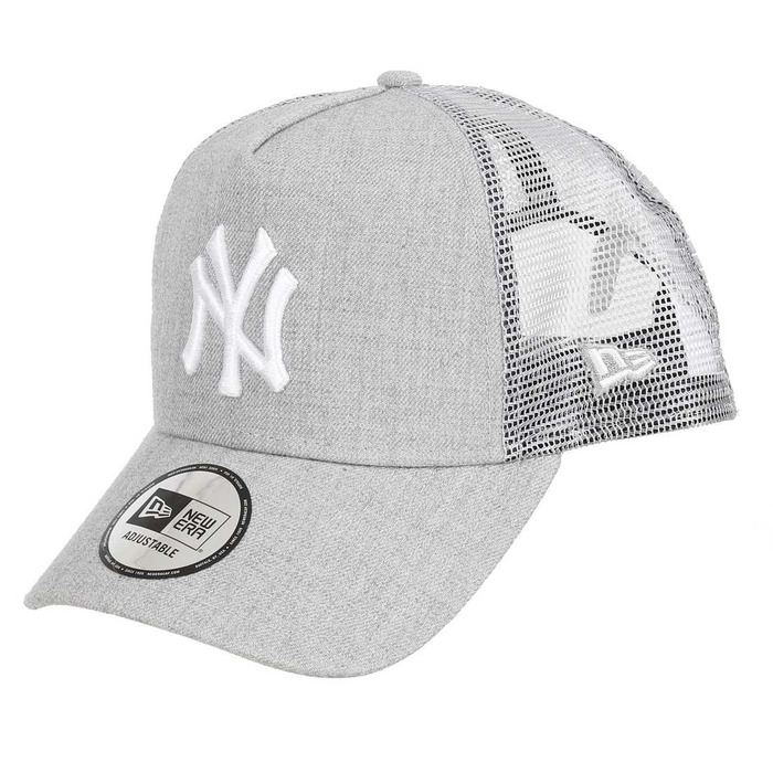 Кепка бейсболка New Era New York Yankees сіра, регульована, сітчаста
