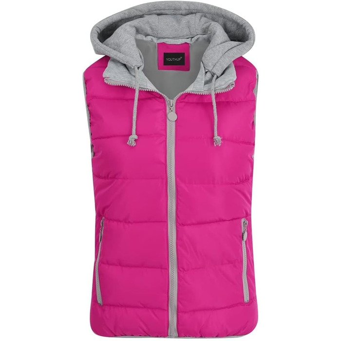 Легка зимова жилетка YOUTHUP з капюшоном для активного відпочинку та повсякденного носіння (червона, XL)