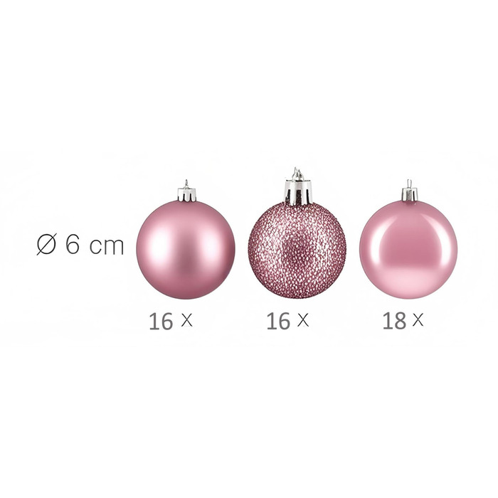 Relaxdays Set of 50 Christmas Baubles