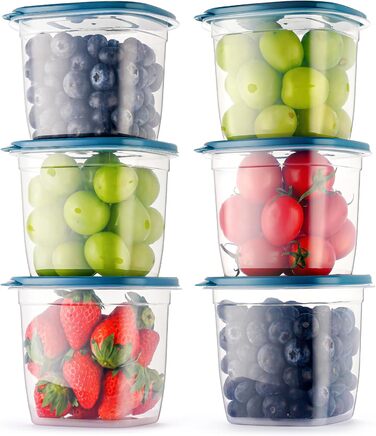 Контейнери для їжі EFISH 20 шт. Прямокутні, пластикові, з кришкою, 500 мл. Набір для школи, роботи, подорожей.