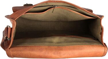 Сумка жіноча шкіряна KPL 14 дюймів через плече, крос-боді, тоут для подорожей Braun