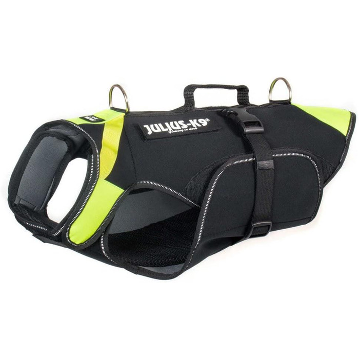 Жилет для собак Julius-K9 IDC 3в1, розмір L, чорний та неоновий, чорний та UV-помаранчевий