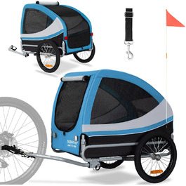 DOGGYHUT® Tobi - великий велопричіп для собак, 35 кг, блакитний