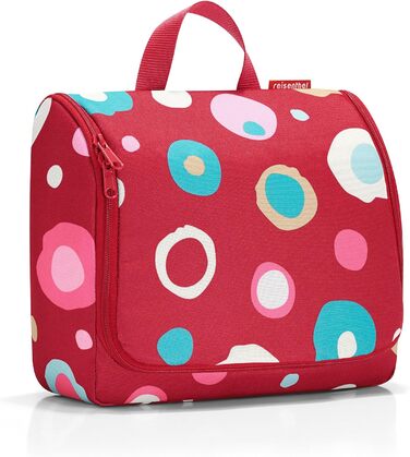 Косметичка reisenthel Toiletbag XL у горошок, рожева, великий розмір