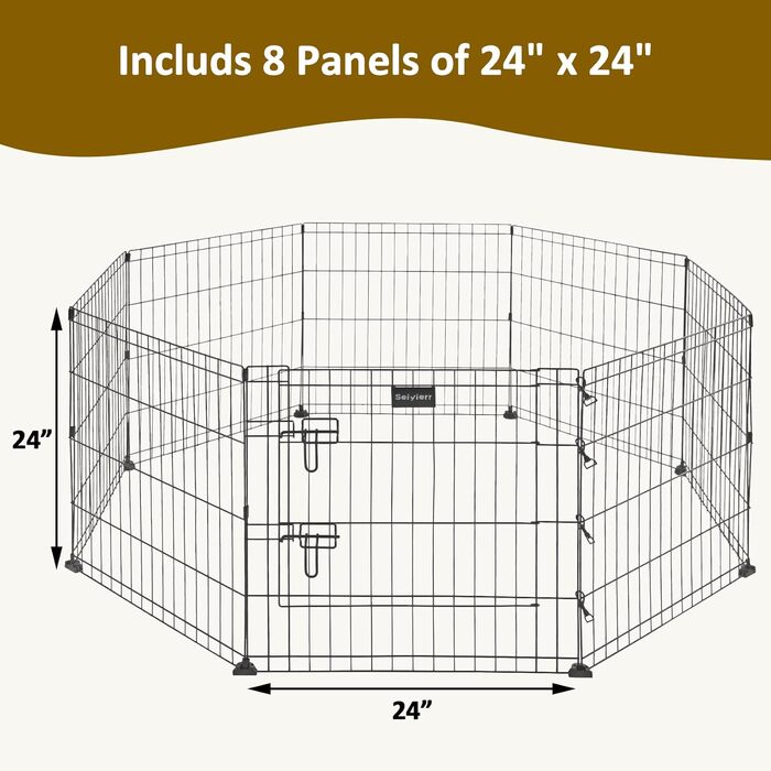 Клітка для собак та котів, переносний вольєр, складаний, розмір M (24W x 24H), з сіткою від сонця