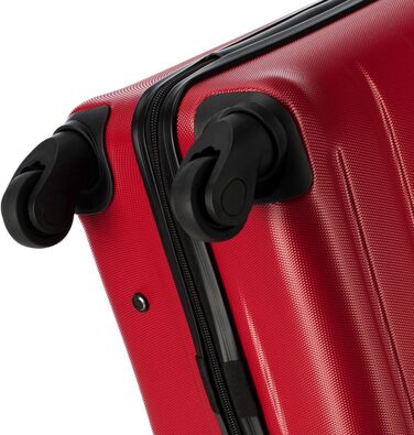 ЧемоданWITTCHEN Globe Line: ручна поклажа, трівалi, ABS, 4 колеса, кодовий замок, телескопічна ручка, червоний, розмір S | Підходить для Lufthansa, Eurowings, Ryanair, Condor, Discover Airlines