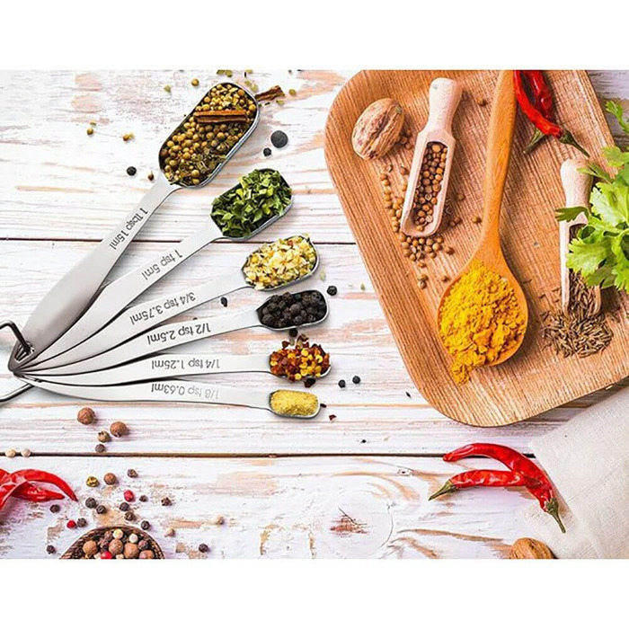 Набір мірних ложок Buy-Simplicity® 6шт з нержавіючої сталі для кухні