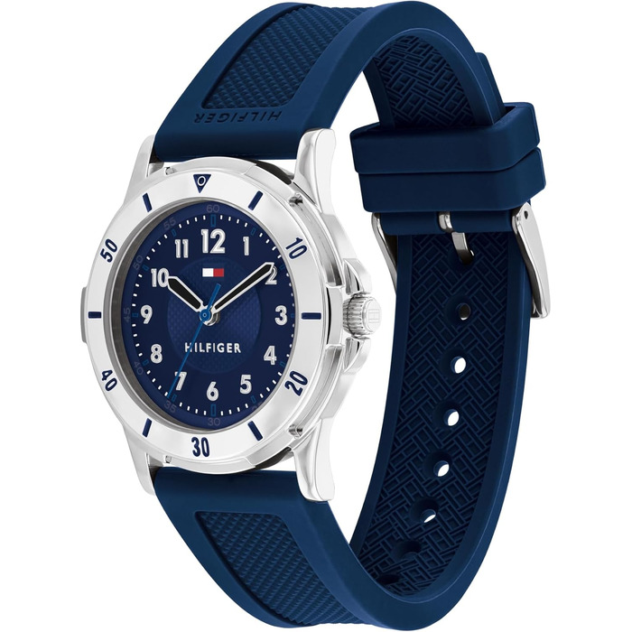 Кварцовий годинник Tommy Hilfiger для молоді з силіконовим ремінцем, синій