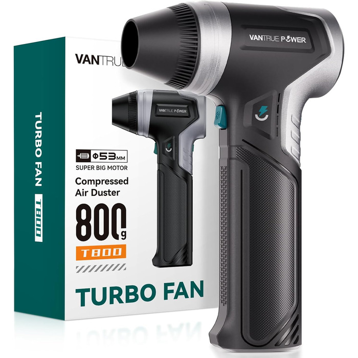 VANTRUE POWER Електричний повітряний пилосос-800G, бездротовий, акумуляторний, для чищення клавіатури, автомобіля, дому